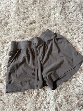 Zella Olive Gray Athletic Drawstring Shorts